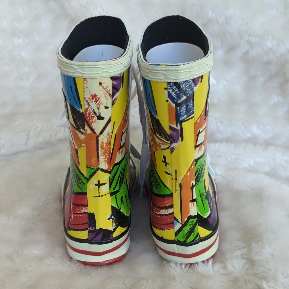 ROMA | Unisex Ilona Kids Art 1 Rainboots, Size 7, Multicolor